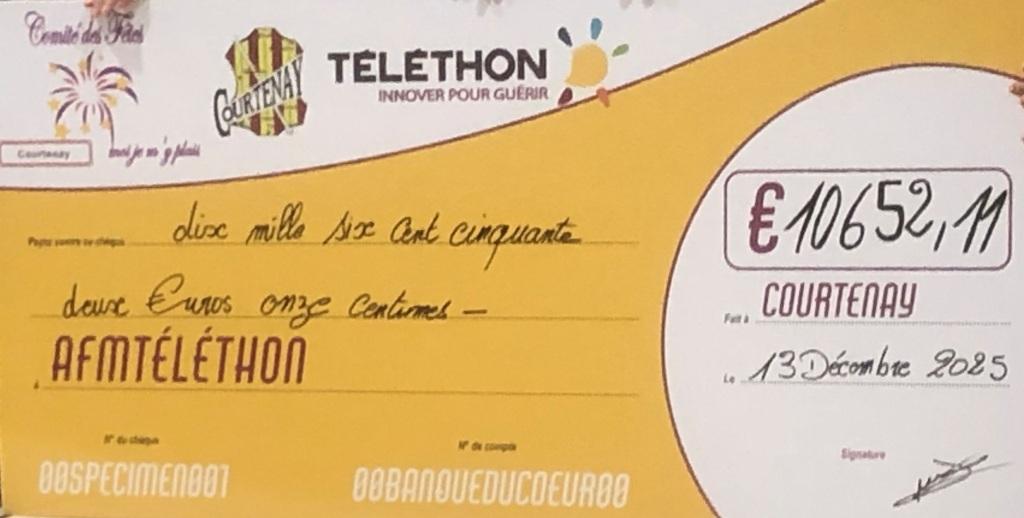 Téléthon 2025 chèque